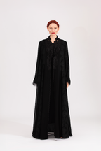 NR10 : Black Enchant Abaya