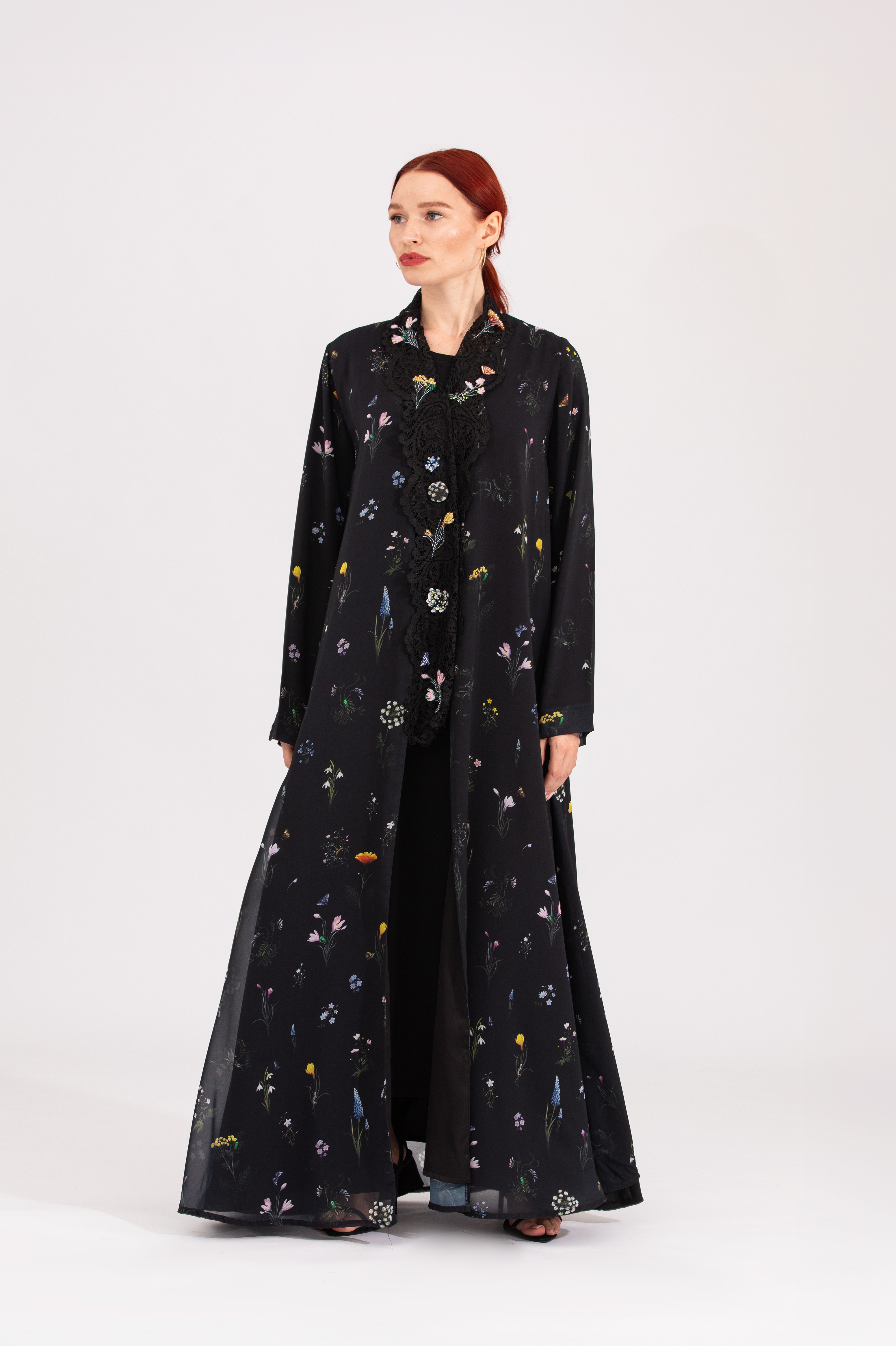 NR25 : Chiffon Blossom Abaya
