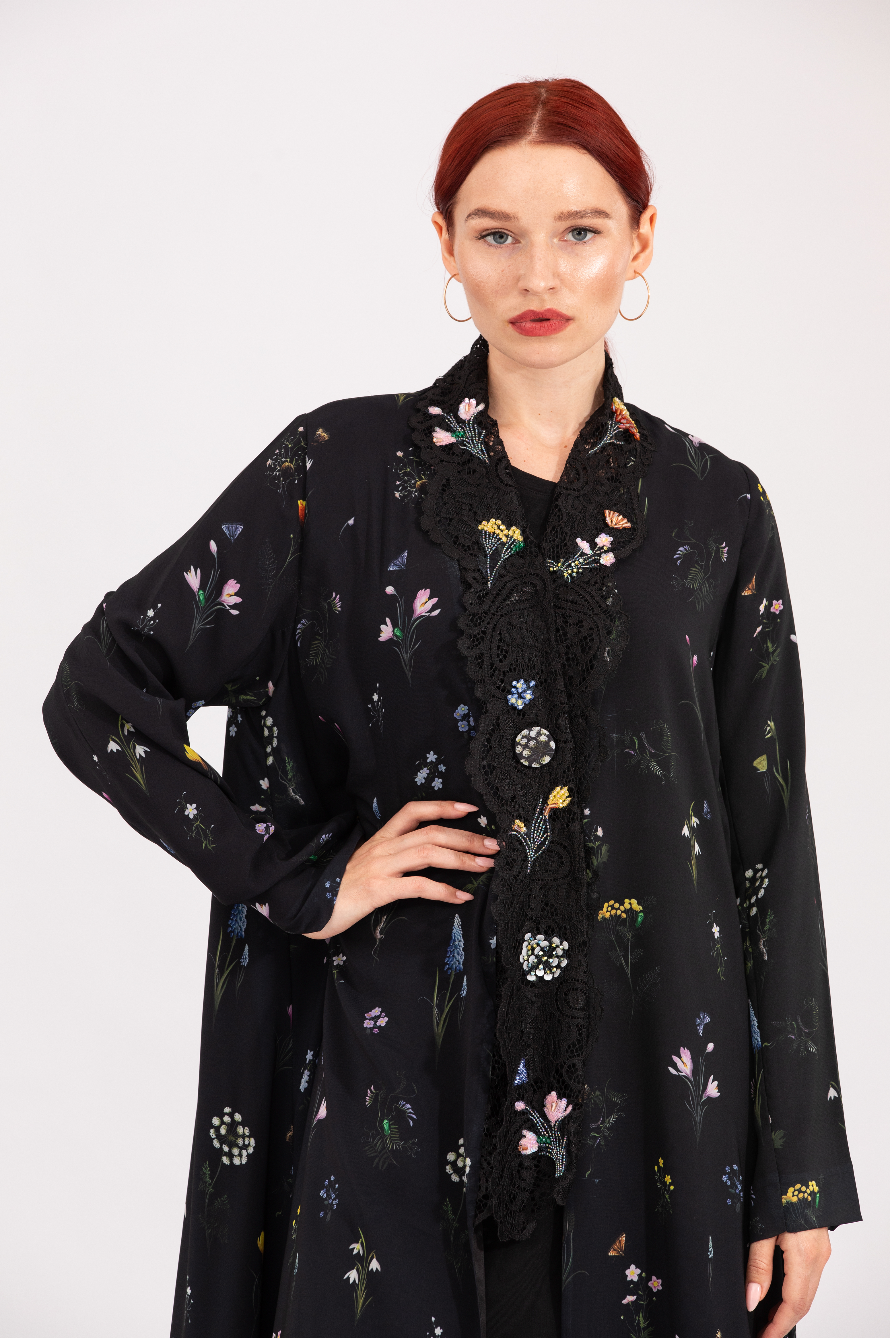 NR25 : Chiffon Blossom Abaya