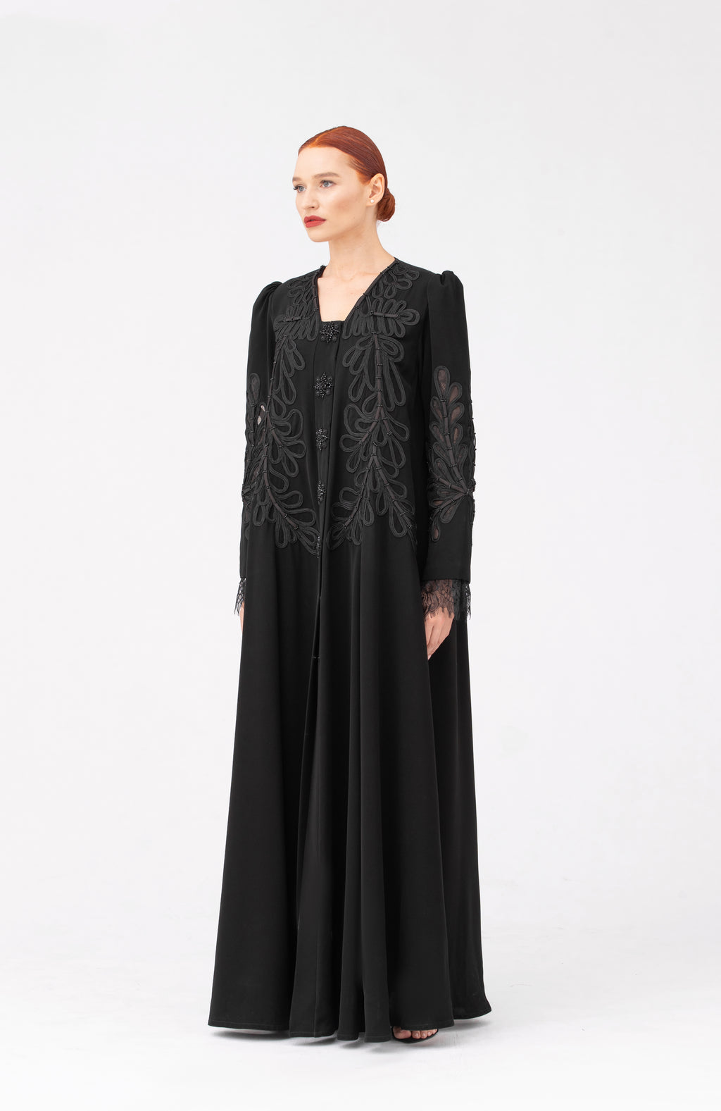 NR51 : Handcrafted Black Abaya