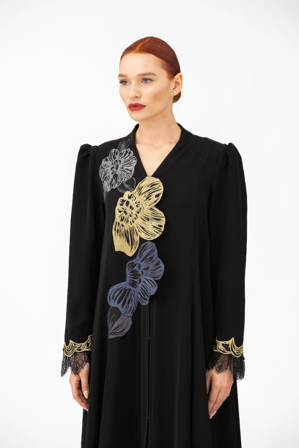 NR57 : Elegant Floral Abaya