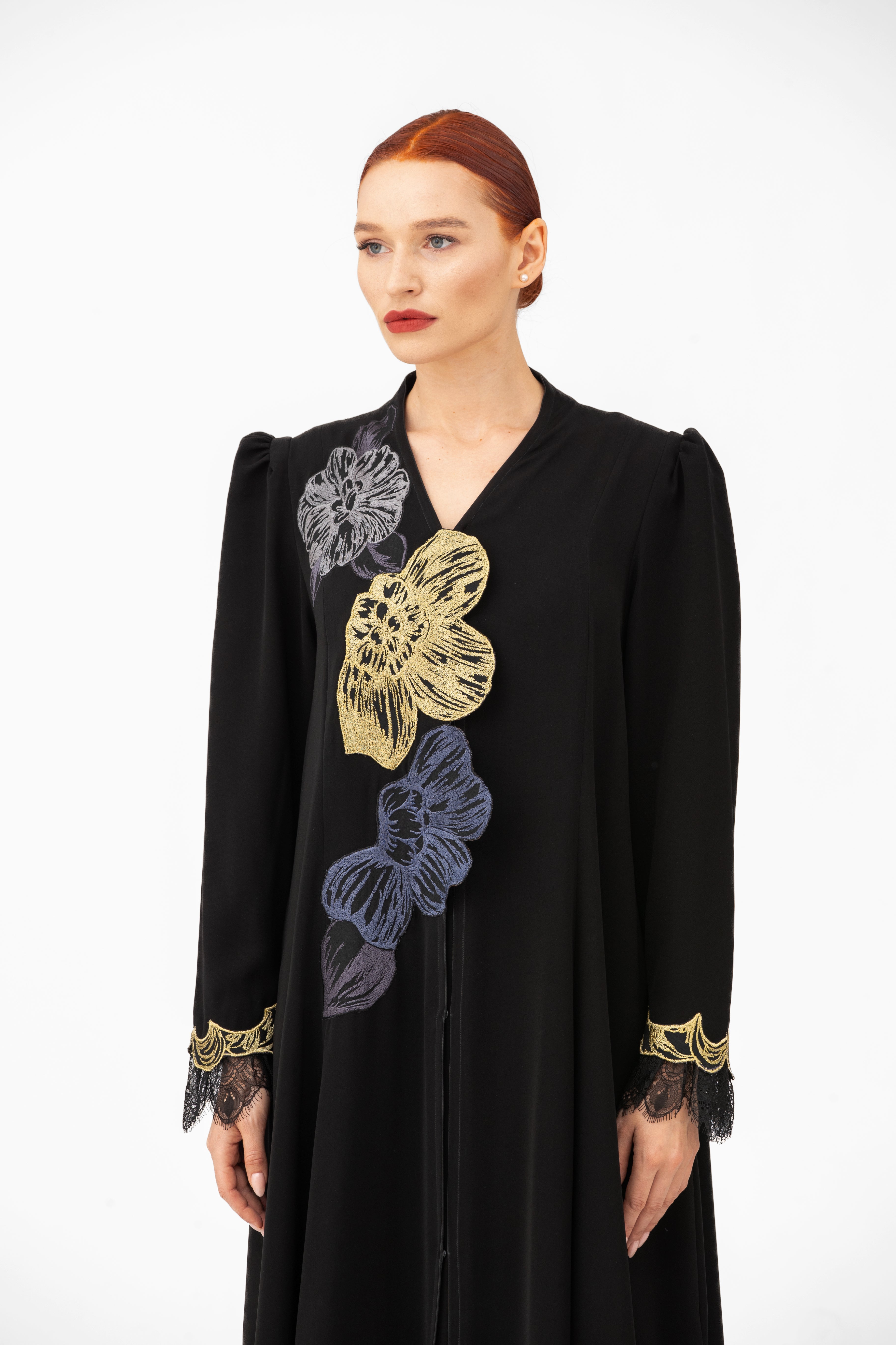 NR57 : Elegant Floral Abaya