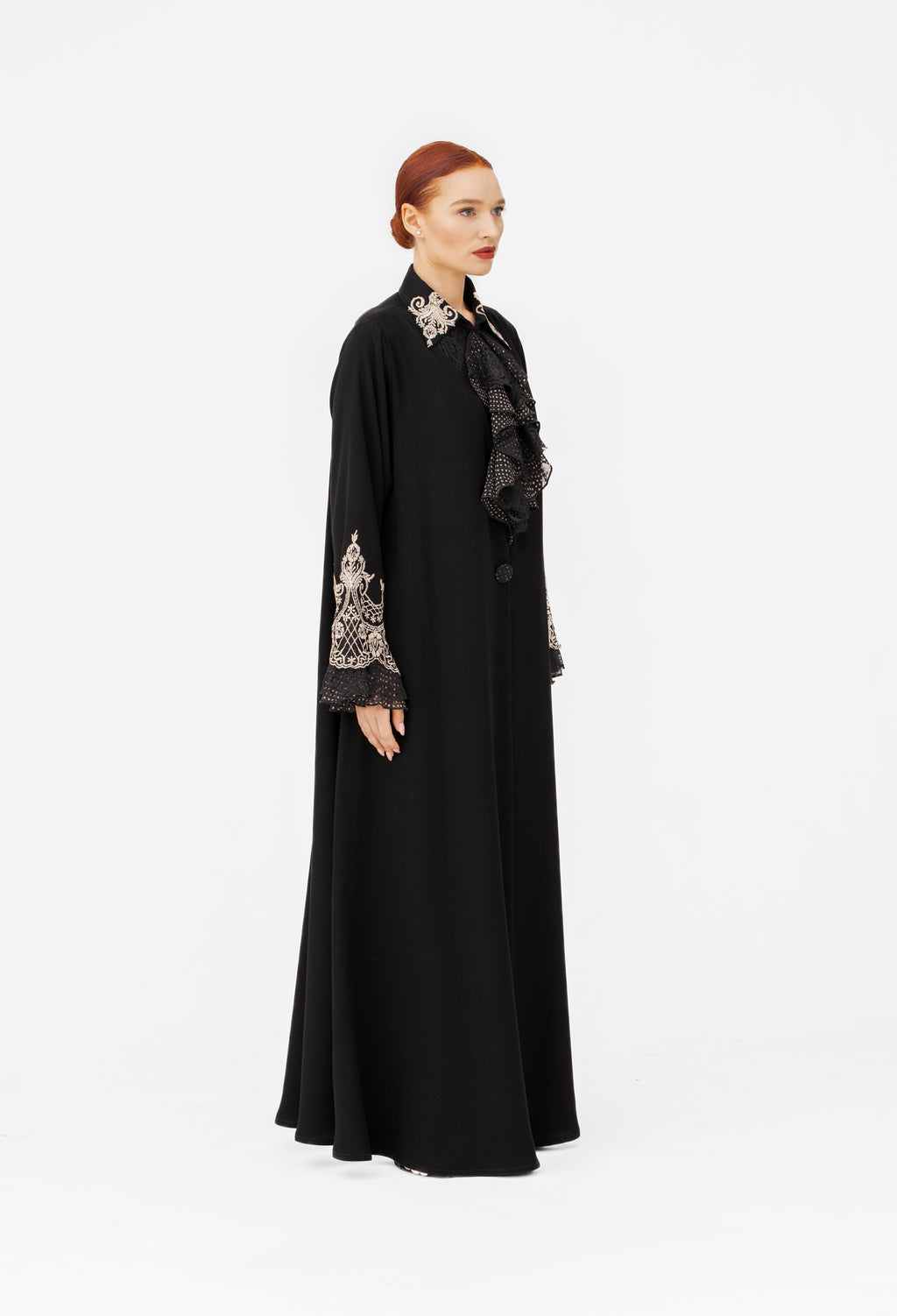 NR64 : Lace Elegance Abaya