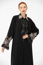 NR64 : Lace Elegance Abaya