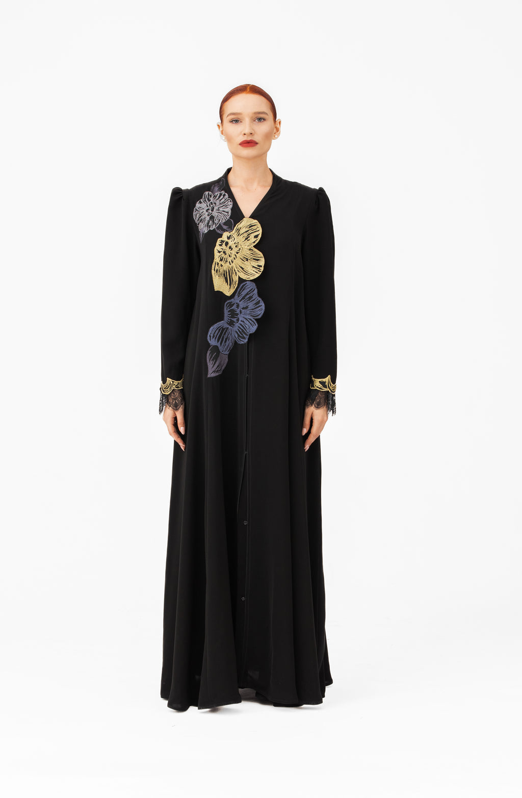 NR57 : Elegant Floral Abaya