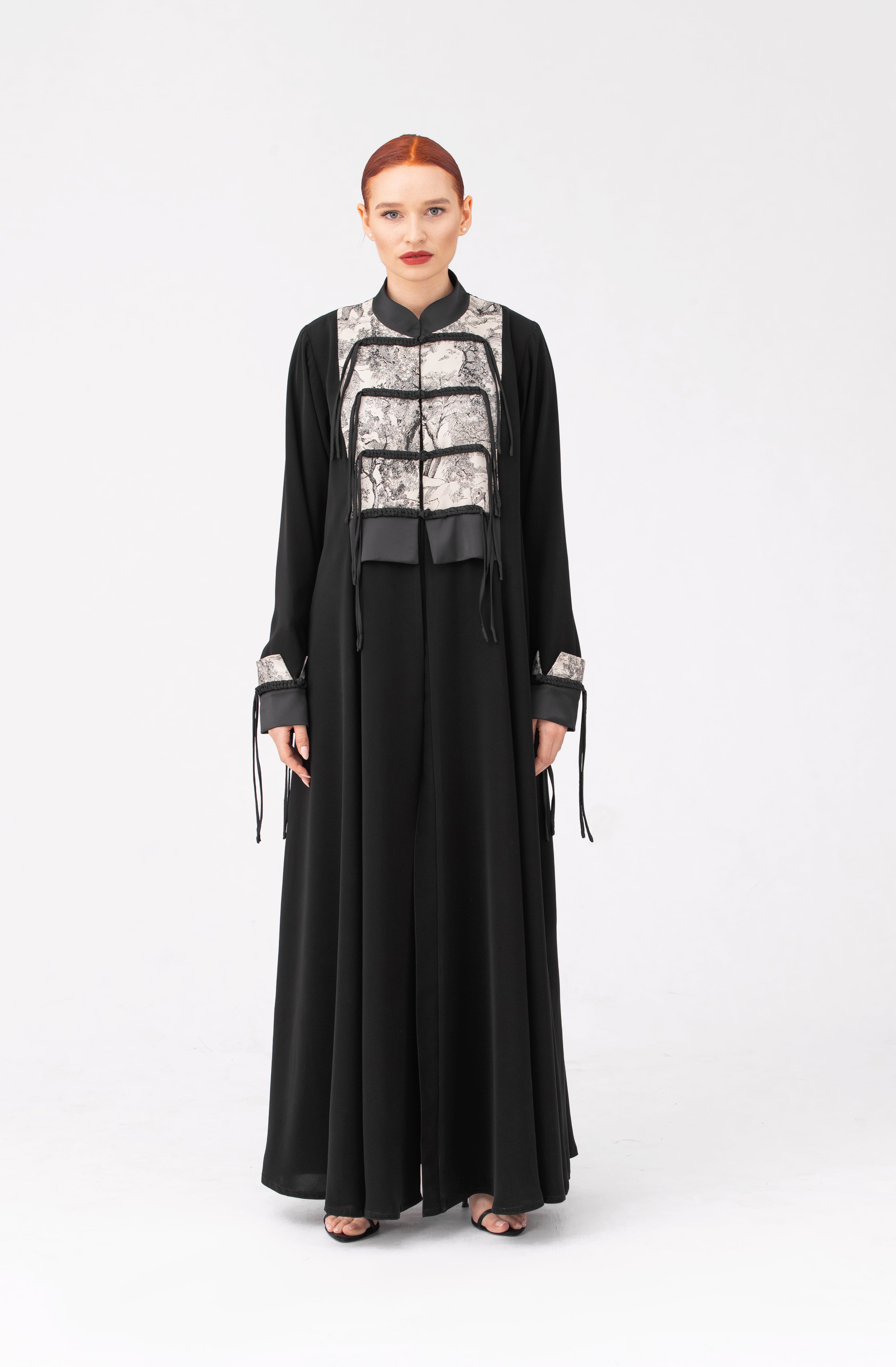 NR60 : Modern Contrast Abaya
