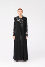 NR63 : Floral Elegance Abaya