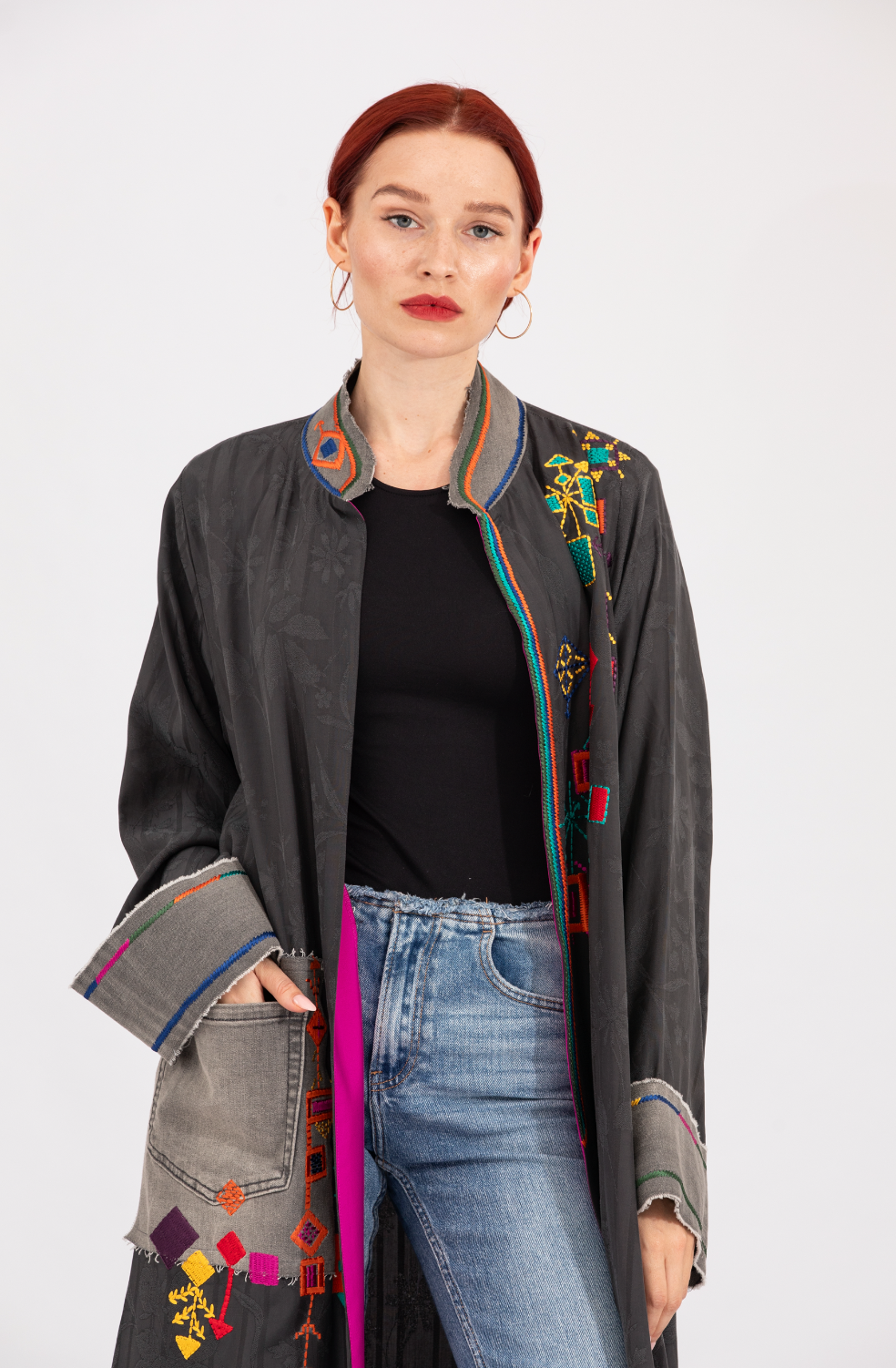 NR40 : Denim Berber Abaya