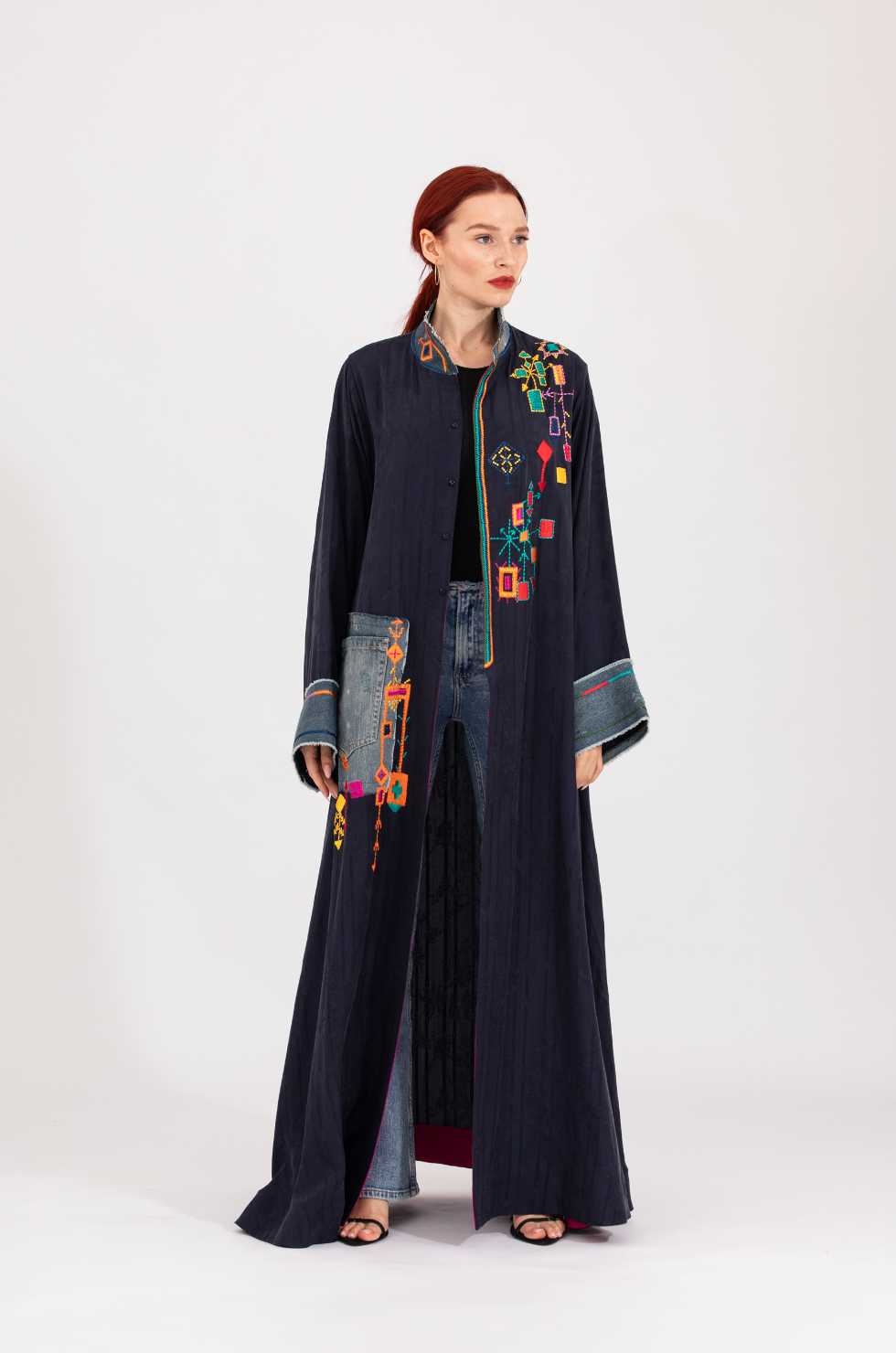 NR39 : Denim Berber Abaya