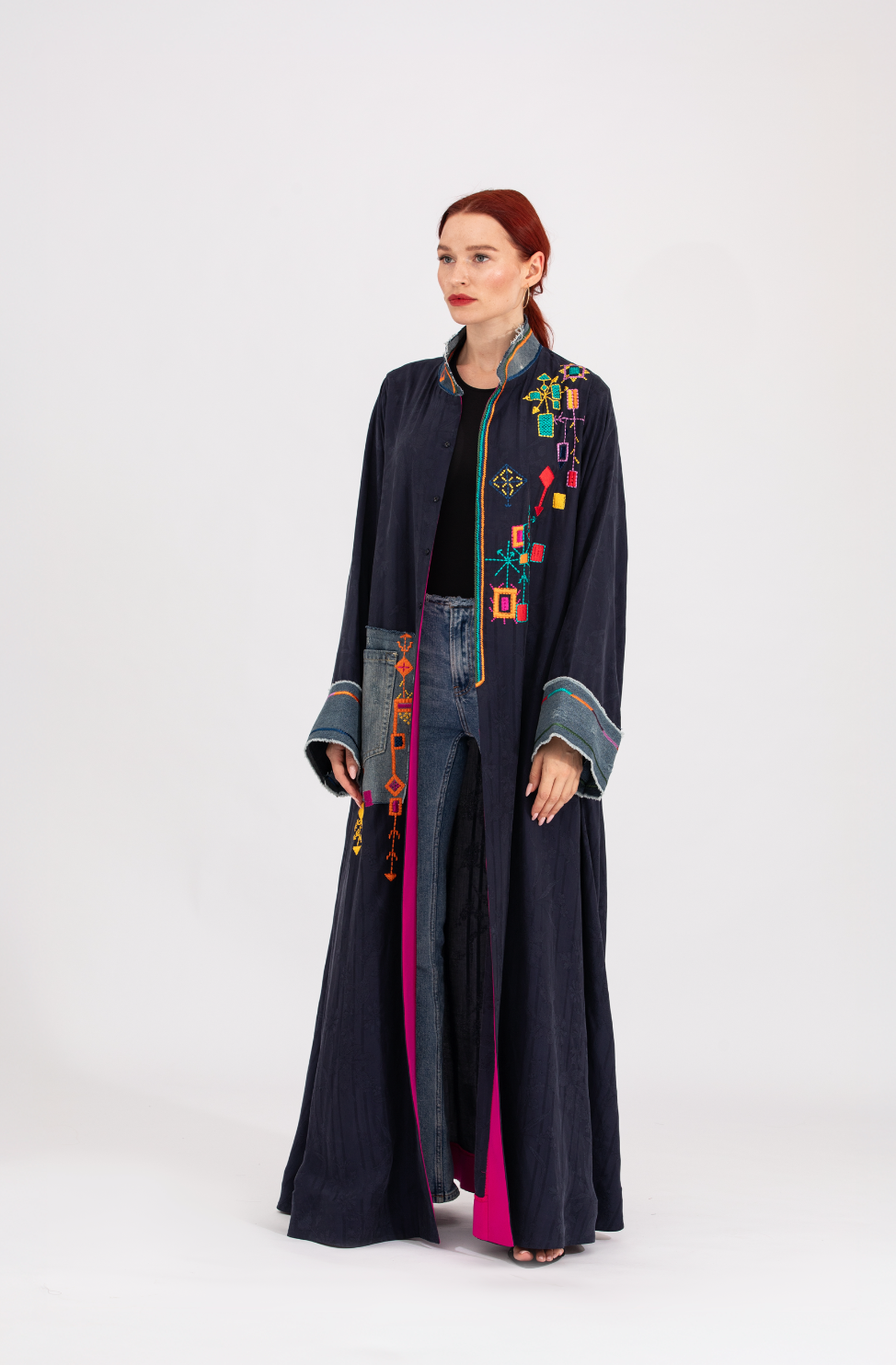 NR39 : Denim Berber Abaya
